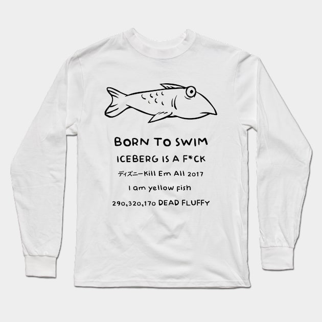 Fluffy Club Penguin Fish Long Sleeve T-Shirt by Zakuro